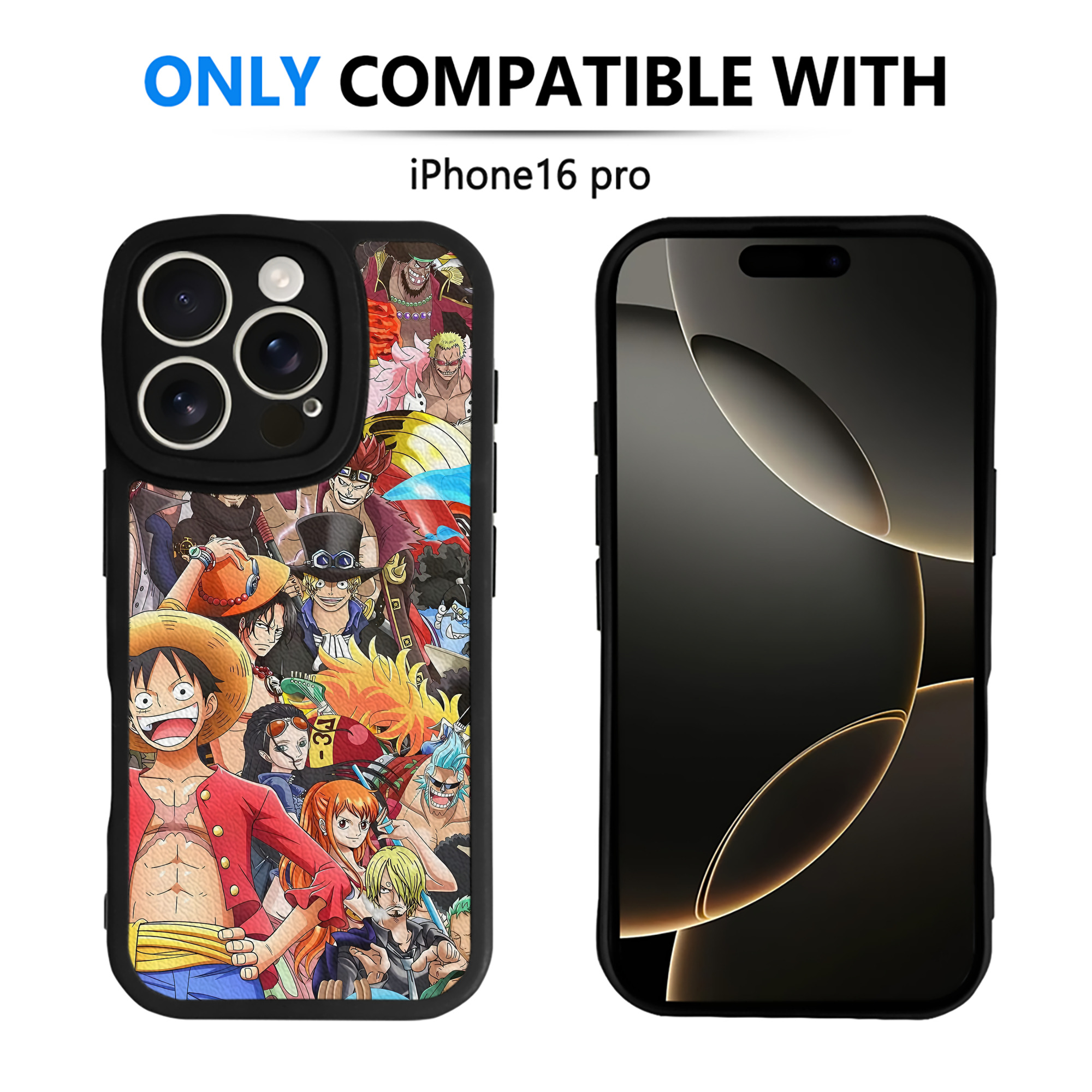 （画像用） ワンピース ONE PIECE 【iPhone 16シリーズ対応】シリコンスマホケース（レザー調） 材質：シリコン